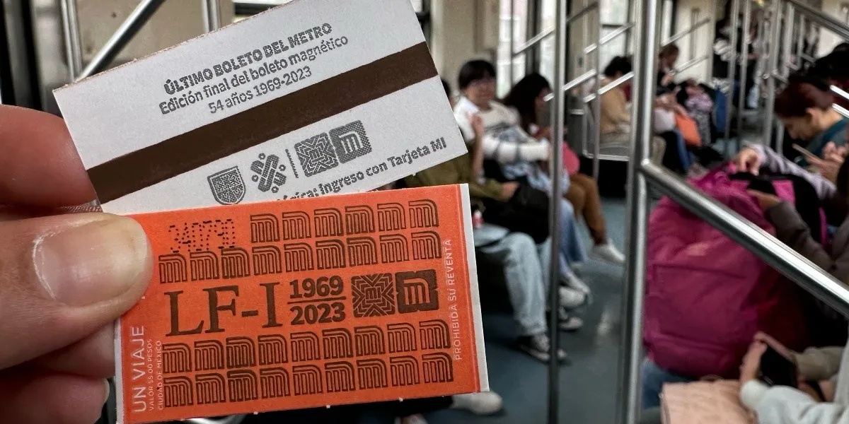 Última edición del boleto magnético del Metro de la Ciudad de México